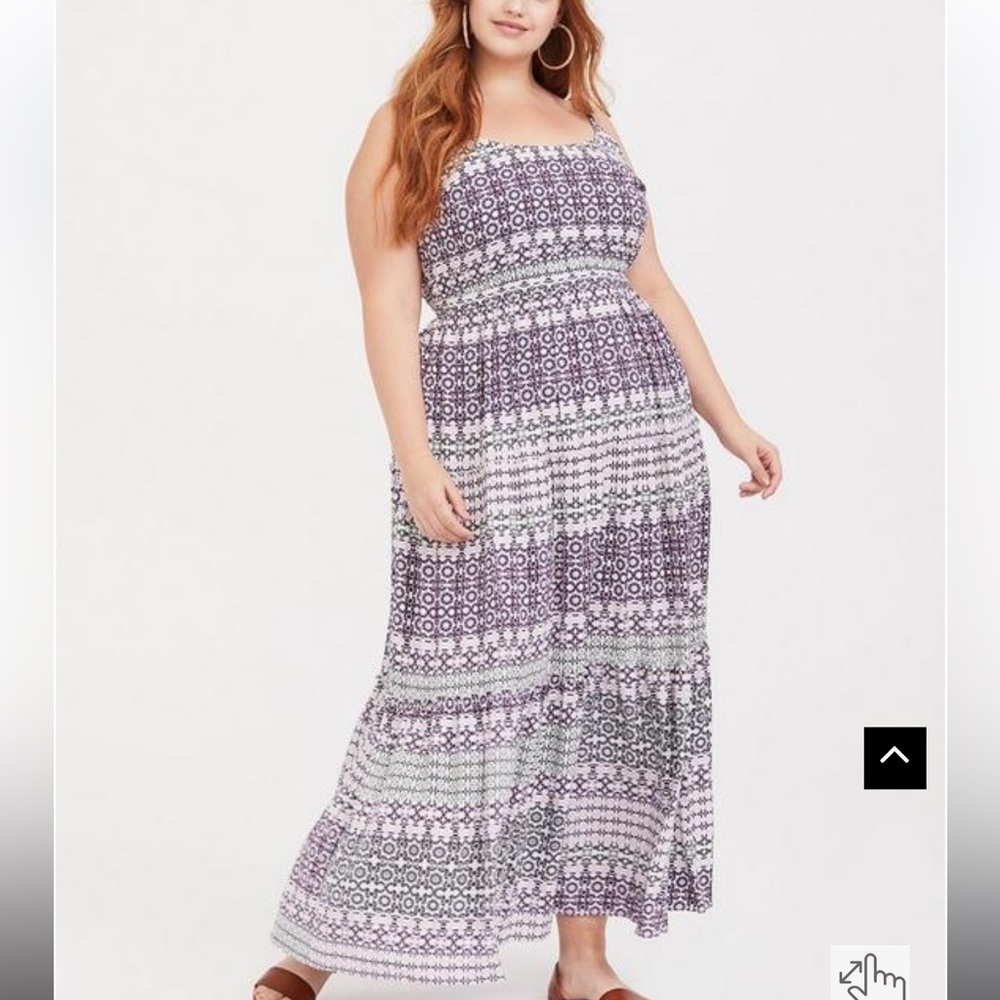 Torrid Purple and White Maxi Dress